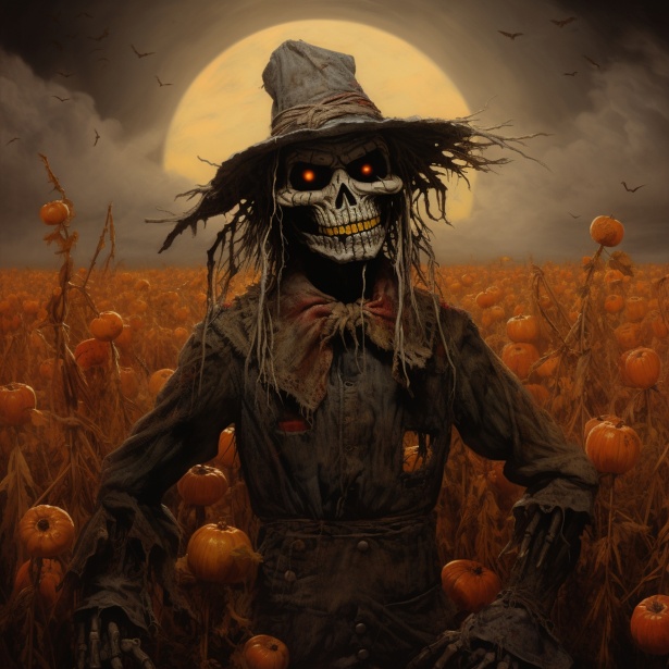 Skeleton Halloween Scarecrow Free Stock Photo - Public Domain Pictures