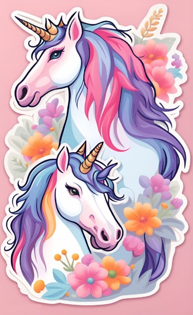 Adesivi unicorno Immagine gratis - Public Domain Pictures
