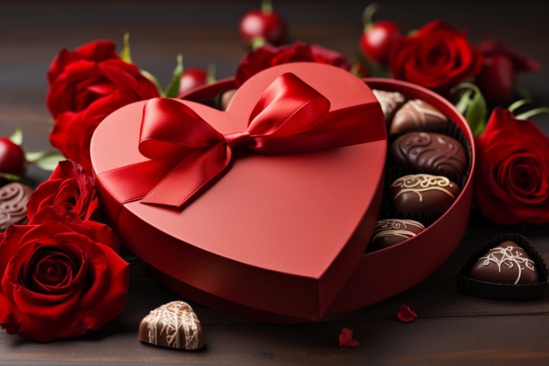 Regalo di caramelle di San Valentino art Immagine gratis - Public