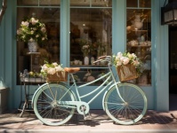 Bicycle with Flowers Calendar Art