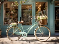 Bicycle with Flowers Calendar Art