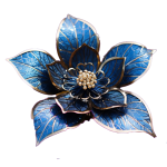 Blue Poinsettia Isolated PNG