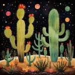 Christmas Cacti Calendar Art
