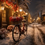 Christmastime Bicycle Art