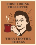 Poster retro femeie de cafea