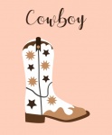 Cowboylaars kunst illustratie