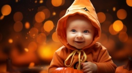 Lindo bebé en Halloween