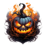 Ghoulish Pumpkin Isolated