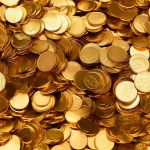 Sfondo di monete d'oro