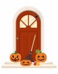 Halloweenowe latarnie na drzwi