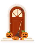 Halloweenowe latarnie na drzwi