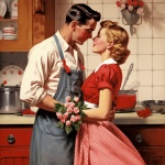 Retro kitchen romance