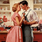 Romance de cozinha retrô