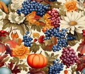 Autumn Harvest Seamless pattern