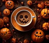 Rostos Assustadores Monstros De Marshmallow Em Xícara De Café Para  Halloween Imagem de Stock - Imagem de feriado, preto: 199278455