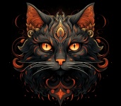Halloween Mystic Black cat