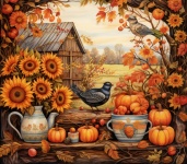 Autumn Calendar Art