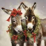 Arte de burros de Natal