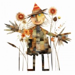 Autumn Fall Scarecrow Art