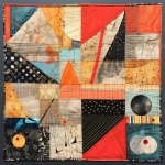 Abstract quilt art backgorund