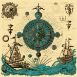 Vintage nautical compass