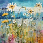 Watercolor wildflower art