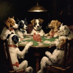 Hundar som spelar pokerkonst