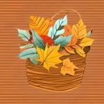Autumn Basket Of Leaves