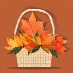 Basket Of Autumn Leaves