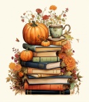 Art du calendrier des livres d’automne