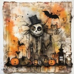 Spooky Jack-o-lantern Skeleton