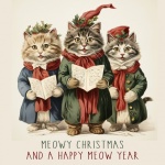 Christmas Caroling Cats