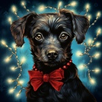 Câine negru de Crăciun