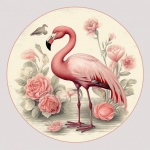 Rosa Flamingo-Kalenderkunst