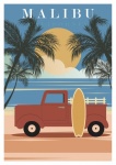 Malibu, Kalifornie cestovní plakát