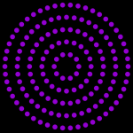 Neon purple spiral circle pattern