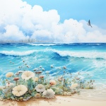 Ozean-Küsten-Kunst