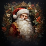 Arte del retrato de Papá Noel