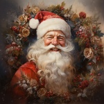 Arte del retrato de Papá Noel
