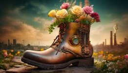Shoe, Fantasy, Flora, Background