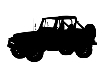 Silhouette, Black, Jeep, All-terrain