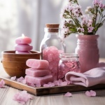 Spa Treatment Products In Pink