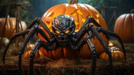 Spöklik Halloween-spindel