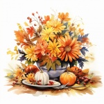 Thanksgiving Floral Centerpiece Art