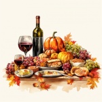 Thanksgiving Table Calendar Art