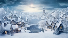 Traditional winter town