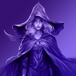 Witch Woman Halloween Purple