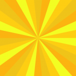 Žluté zlaté spirálové sluneční paprsky