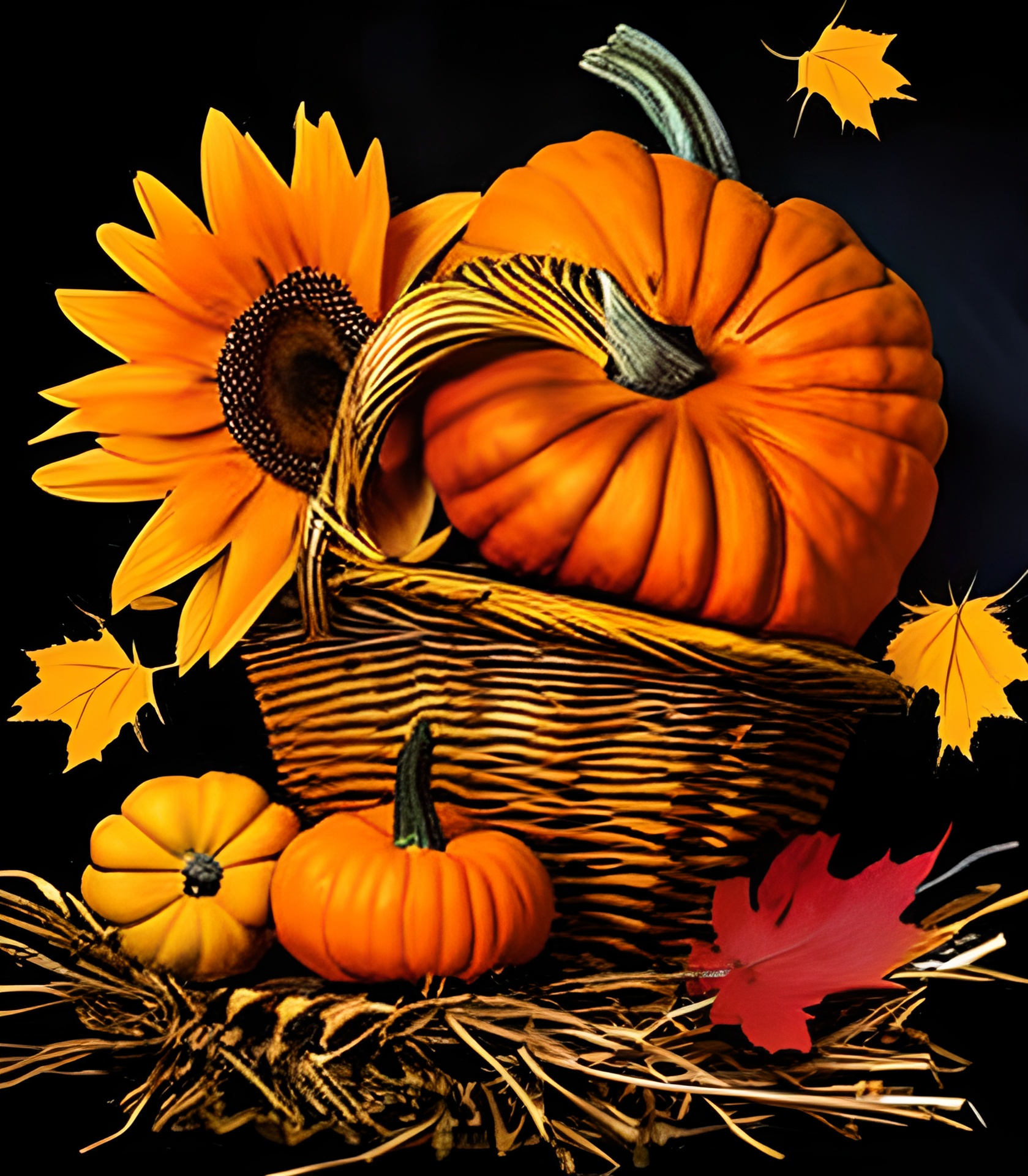 Autumn Pumpkin Floral Arrangement Free Stock Photo - Public Domain Pictures