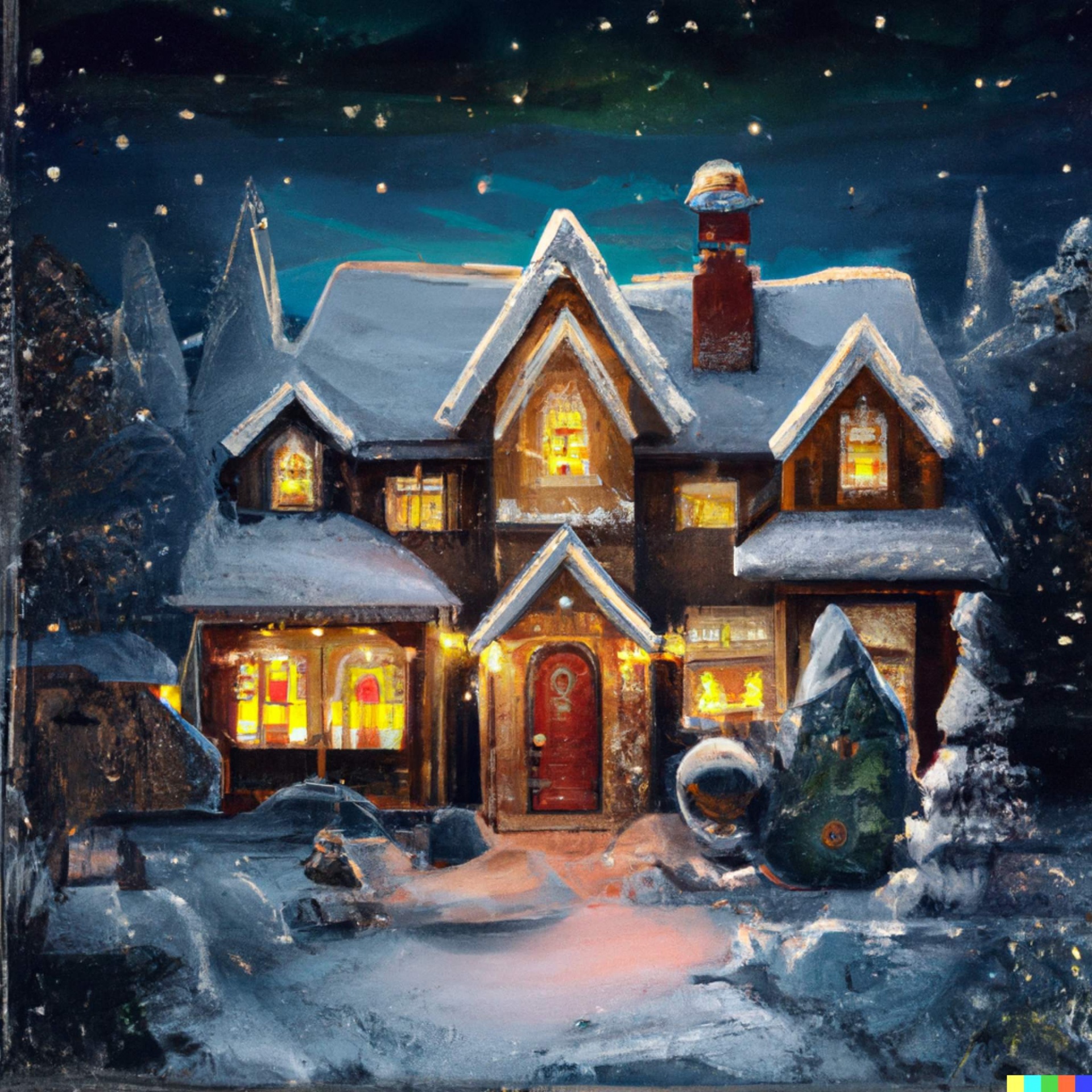 Christmas House Free Stock Photo - Public Domain Pictures